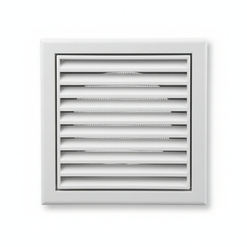 Blauberg Air Ventilation Louvred Grille 100mm Vented Fixed Blade - White - DECOR155X155-100SWHITE, Image  of 3