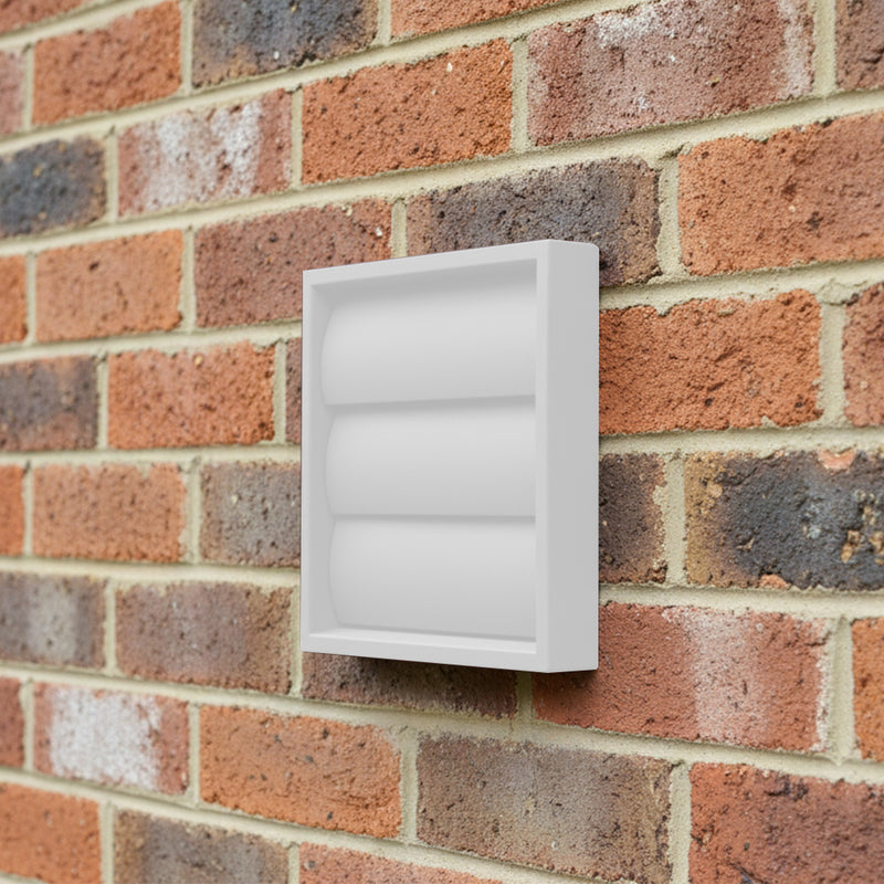 100mm 4 Gravity Grille - White - 1162W, Image  of 2