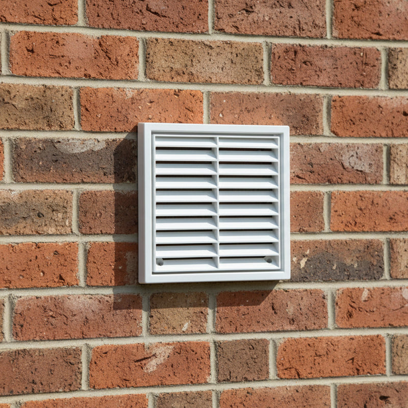 Manrose 125mm Fixed Louvre Grille (White) - 1172W, Image  of 2