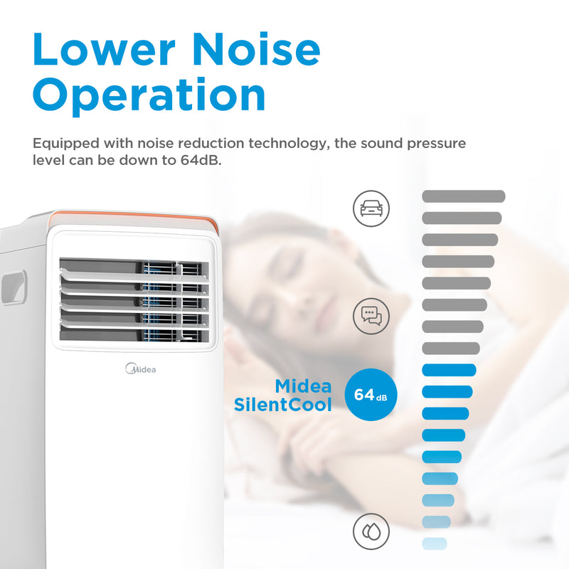 Midea 9000BTU Portable Air Conditioning Unit White - MPPHA-09CRN7-QB6-L - MPPHA-09CRN7-MID-WH/RETB - Graded Unit, Image 7 of 13