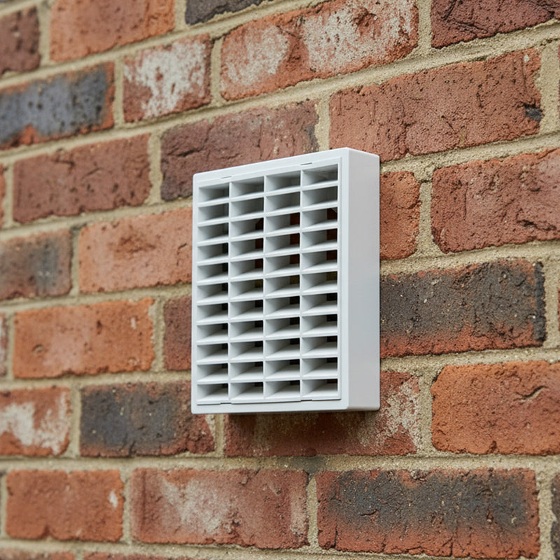 Manrose 300mm Fixed Louvre Grille (White) - 1206W, Image  of 2