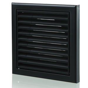 Blauberg Plastic Fixed Blade Grille Black - 5060503627536