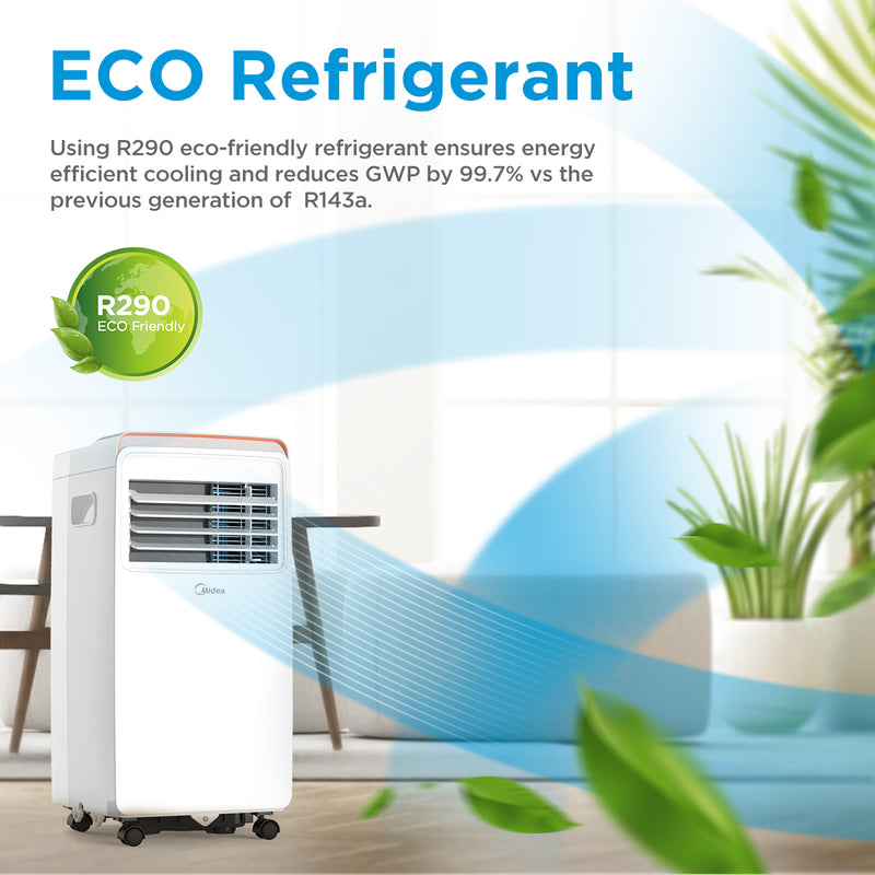 Midea 9000BTU Portable Air Conditioning Unit White - MPPHA-09CRN7-QB6-L - MPPHA-09CRN7-MID-WH/RETB - Graded Unit, Image 10 of 13