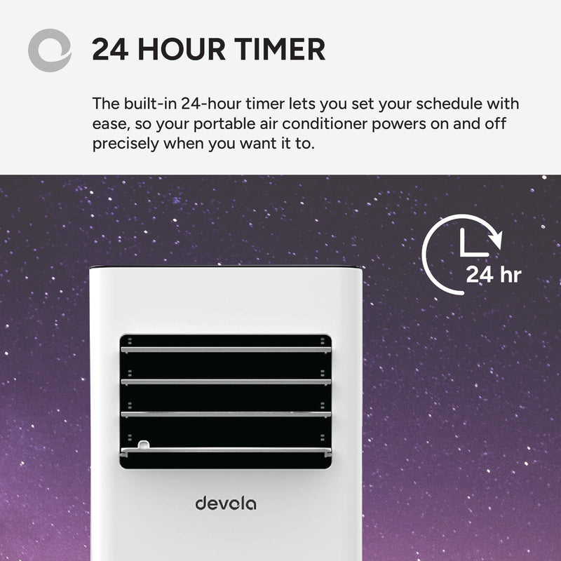 Devola Portable Air Conditioner with Wi-Fi and 2x Window kits - 5000 BTU - Cooling - White - DVAC5K, Image  of 11
