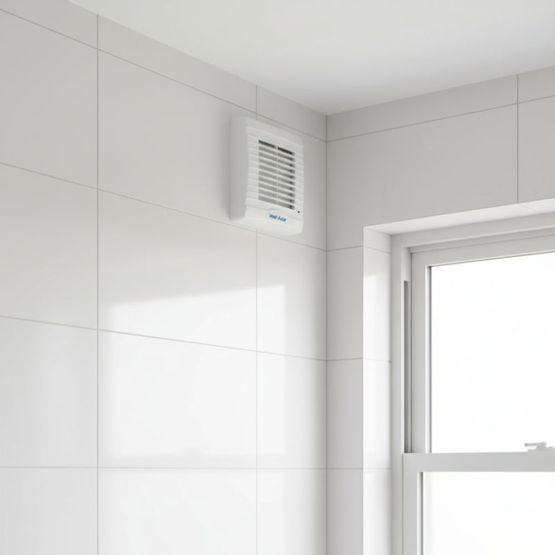 Vent-Axia VA100XP 100mm (4") Axial Bathroom & Toilet Extractor Fan with Pullcord & Shutter - 251310, Image  of 3