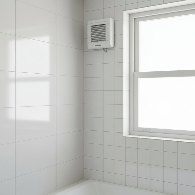 Vent-Axia VA100LP 100mm (4") Axial Bathroom & Toilet Extractor Fan with Pullcord - 251110, Image  of 3