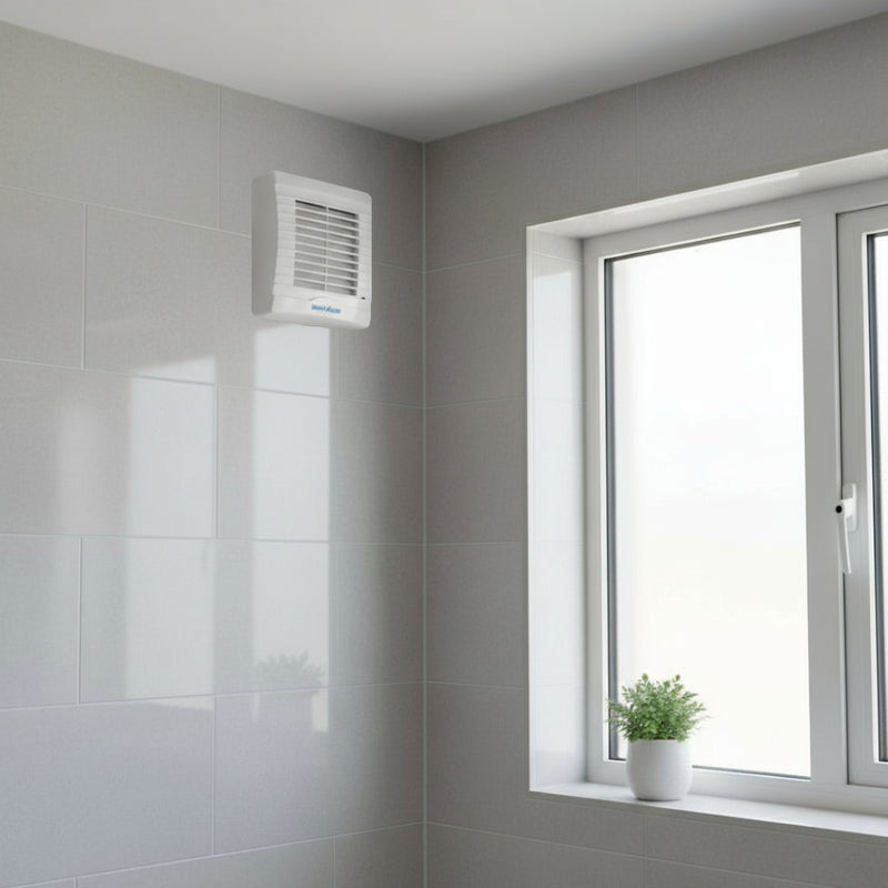 Vent-Axia VA100XHT 100mm (4") Axial Bathroom & Toilet Extractor Fan with Humidistat and Timer - 251510, Image  of 3