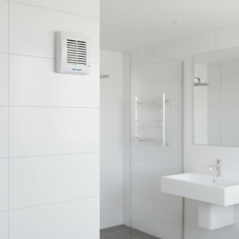 Vent-Axia VA100XHP 100mm (4") Axial Bathroom Extractor Fan with Humidistat & Shutter - 251710, Image  of 4