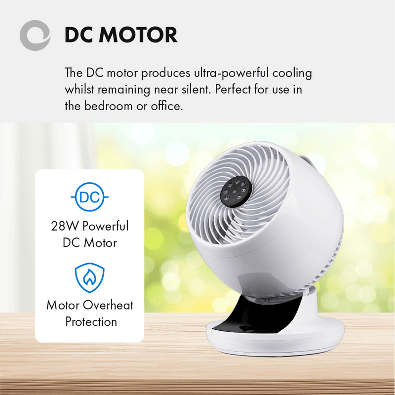 Devola Ultra Quiet 28W 12 Speed 9-inch DC Desk Fan - White - DV9DCDF, Image  of 10
