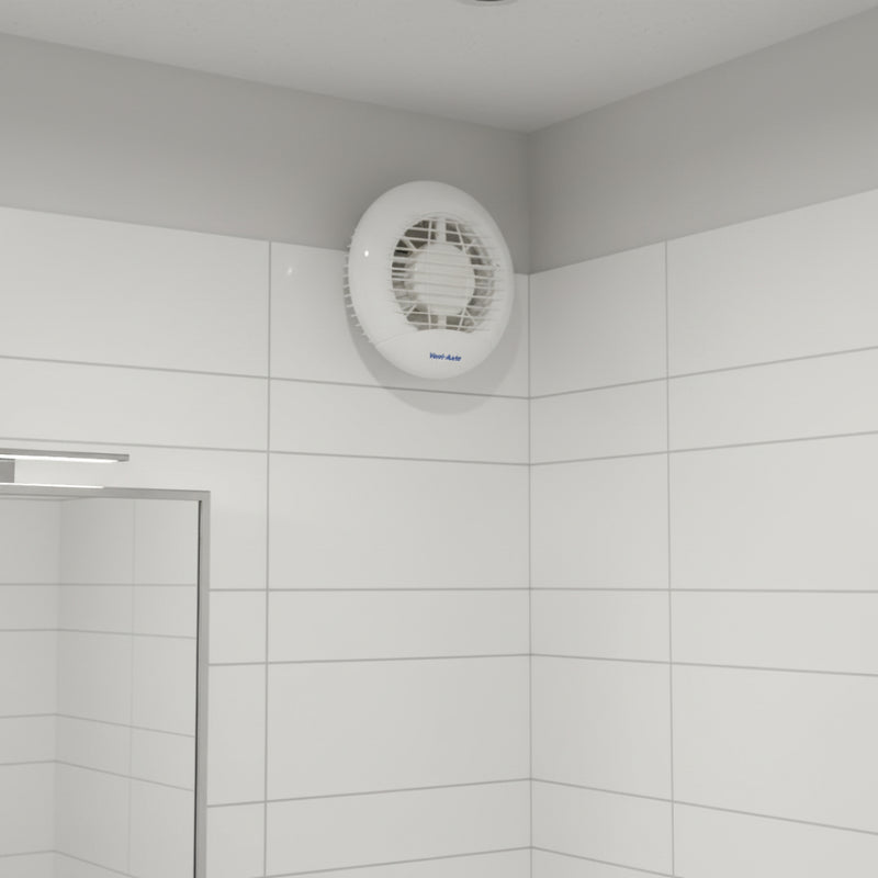 Vent-Axia Eclipse 150XP 150mm (6") Axial Extractor Fan with Pullcord & Backdraught Shutter - 427313, Image  of 3