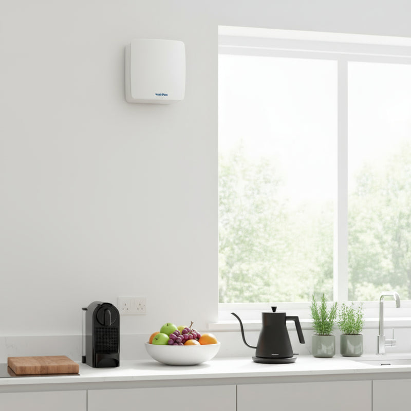 Vent-Axia Lo-Carbon Quadra 100mm (4") Extractor Fan with Timer and Pullcord - 439251, Image  of 3