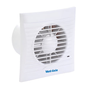 Vent-Axia Silhouette 100TM Axial 100mm (4") Toilet Extractor Fan with Timer & PIR - 454058
