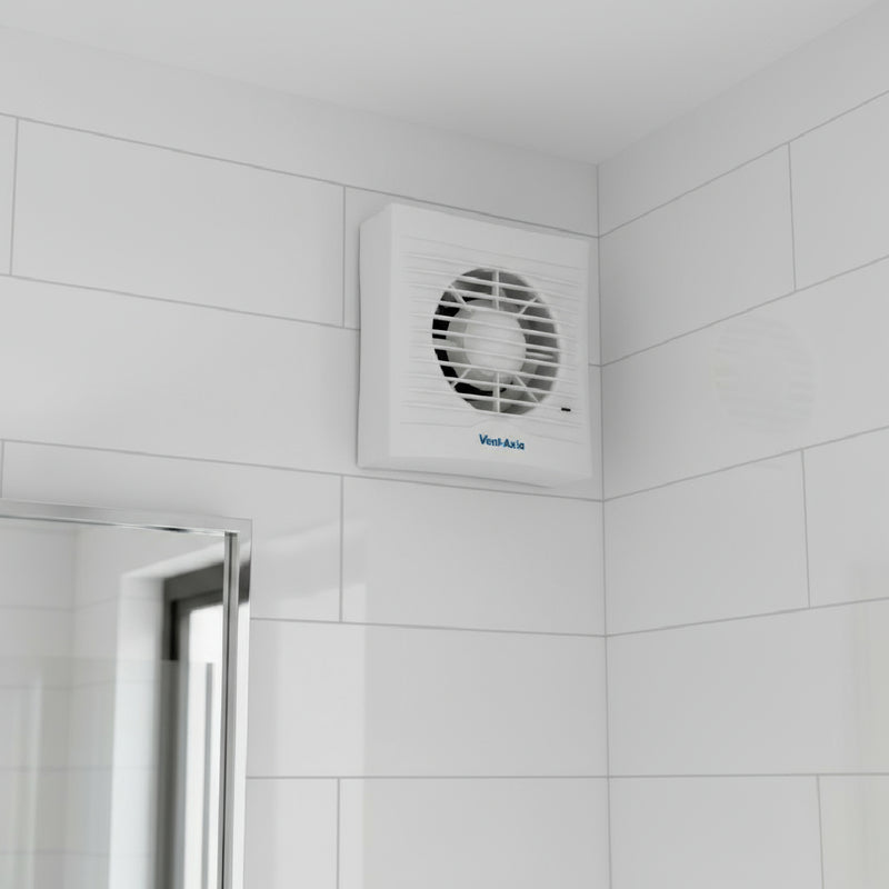 Vent-Axia Lo-Carbon Silhouette 100mm (4") Slimline Bathroom Extractor Fan with Humidity Sensor - 441626, Image  of 3