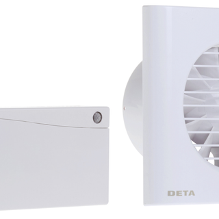 Deta 4" Extractor 12V Low Voltage Fan With Timer 100mm White - DT4616