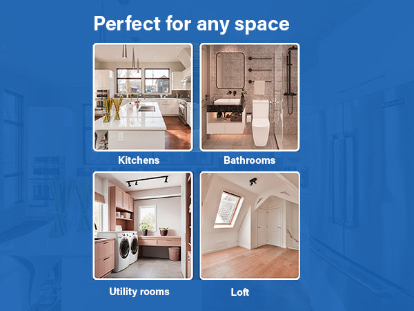 Devola 100mm Axial Bathroom Extractor Fan with Humidity Sensor - DVF100H, Image  of 8