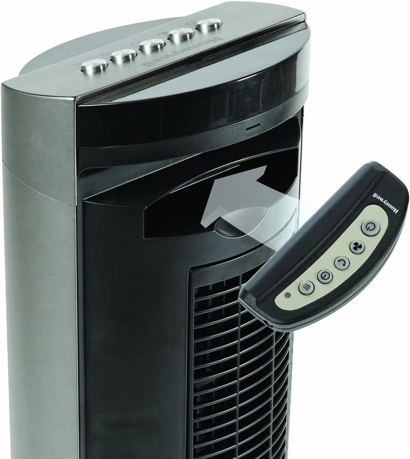 Honeywell Comfort Control Oscillating Tower Fan With 3 speed settings & Timer Black - HO-5500RE1, Image 2 of 4