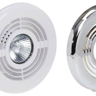 Deta 4" Shower Fan Kit With Timer & Light 100mm White - DT4641