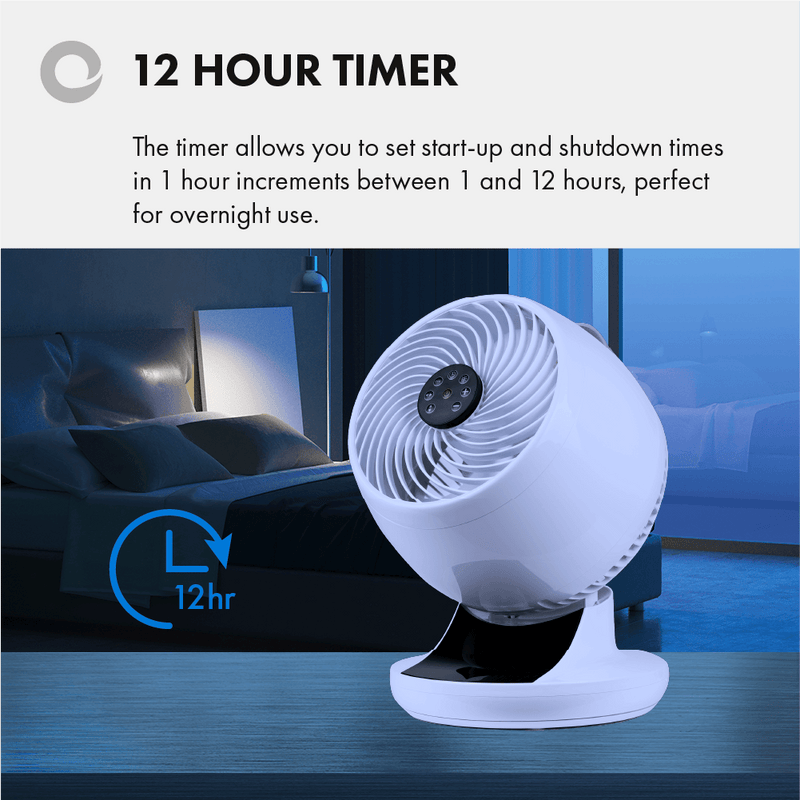 Devola Ultra Quiet 28W 12 Speed 9-inch DC Desk Fan - White - DV9DCDF, Image  of 10