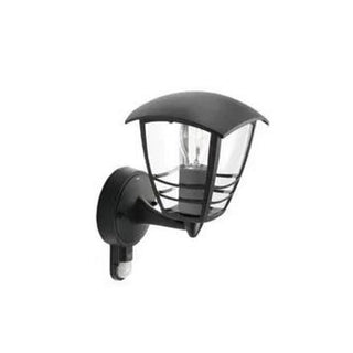 Philips Creek 60W E27 (UP) Wall Lantern With PIR IP44 Dimmable Black - 915002791102 - Return Unit