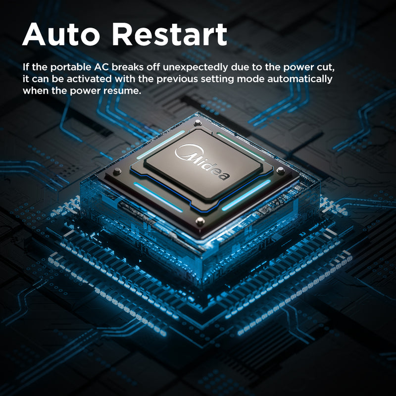 Midea 9000BTU Portable Air Conditioning Unit White - MPPHA-09CRN7-QB6-L - MPPHA-09CRN7-MID-WH/RETB - Graded Unit, Image 5 of 13