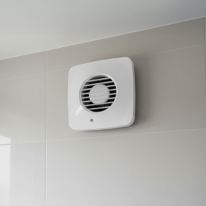 Xpelair Simply Silent DX100BHTPS Humidistat Pullcord Square Extractor Fan - 93020AW, Image  of 5
