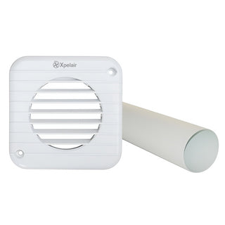 Xpelair 150mm (6") Simply Silent DX150 White Square Wallkit - 93021AW