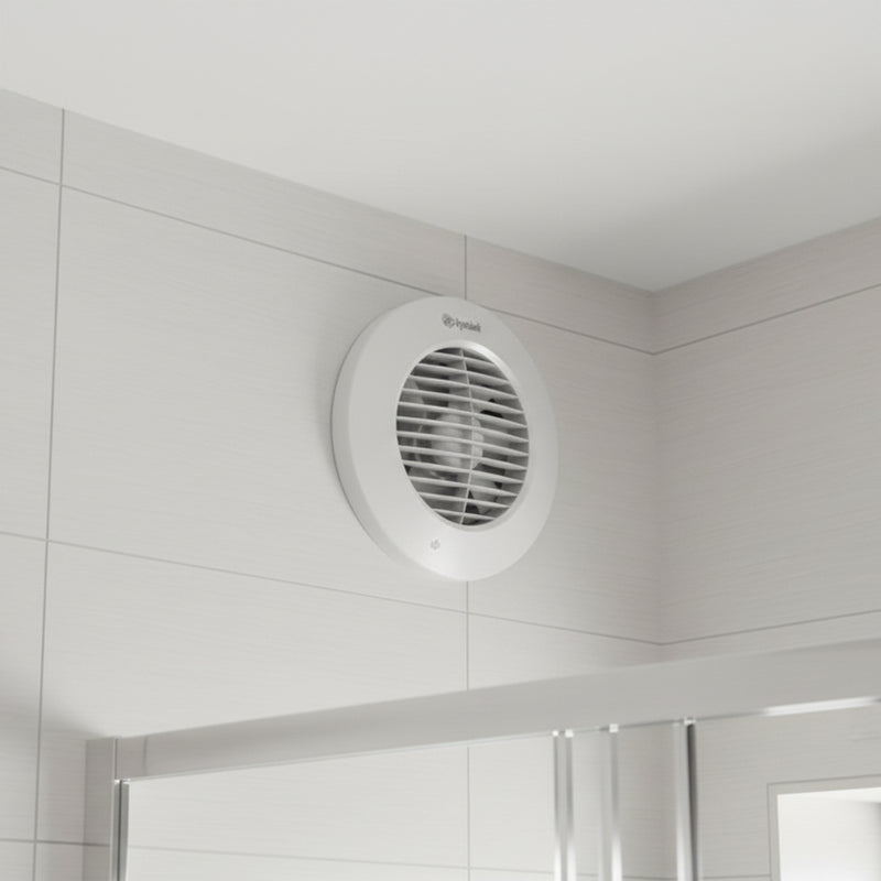 Xpelair DX150PR Simply Silent 6/150mm Round Extractor Fan w/ Pullcord - 93075AW, Image  of 2