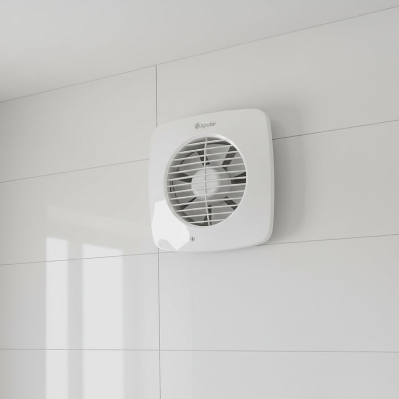 Xpelair DX150HTS Simply Silent 6/150mm Square Extractor Fan w/ Humidistat And Timer - 93076AW, Image  of 5