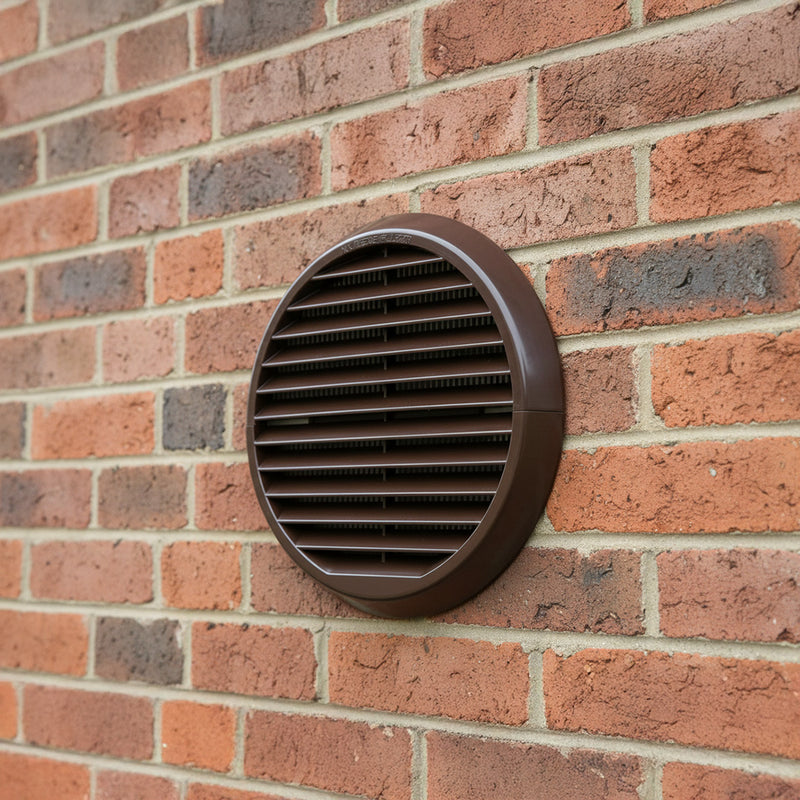 Xpelair SS150WKBR Simply Silent 150mm Wall Kit Round - Brown - 93191AB, Image  of 2