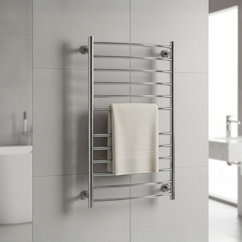 Hyco Aquilo LST Ladder Style Towel Rail - Curved 80W - AQ80LC, Image  of 2