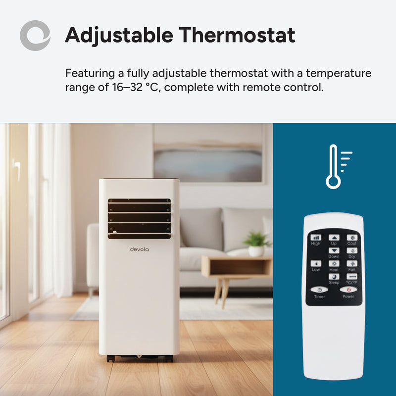 Devola Portable Air Conditioner with Wi-Fi and 2x Window kits - 5000 BTU - Cooling - White - DVAC5K, Image  of 11