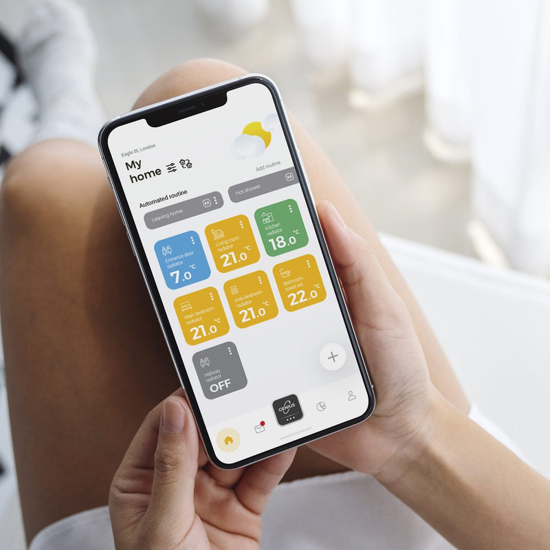 Rointe Eoniq 1800W Inverter Smart Adaptive Low-consumption Radiator with Wi-fi & AI Pearl Beige - ERIP1800RAD2, Image  of 5