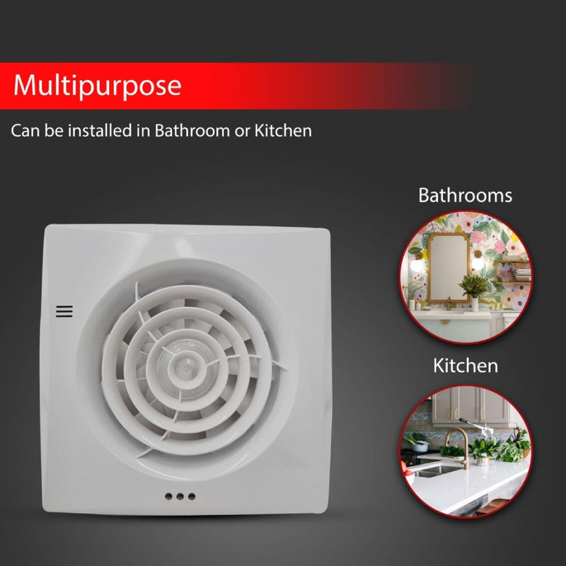 Blauberg 100mm (4") Calm dMEV Extractor Fan White with Humidity - CALM100DMEV-TH, Image  of 5