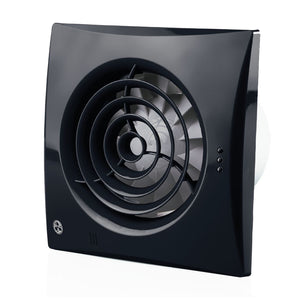 Blauberg 100mm (4") Calm Bathroom Extractor Fan, Standard - CALMBLACK100