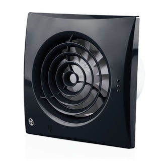 Blauberg 150mm (6") Calm Extractor Fan with Fan Pull Cord - CALMBLACK150S