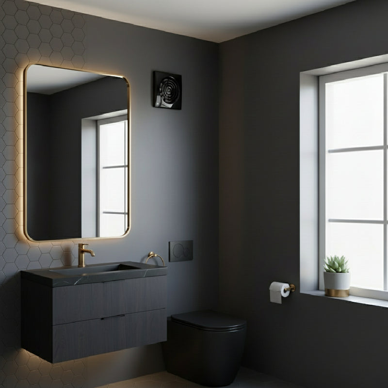 Blauberg 100mm (4") Calm Bathroom Extractor Fan with Humidity Sensor - CALMBLACK100H, Image  of 3