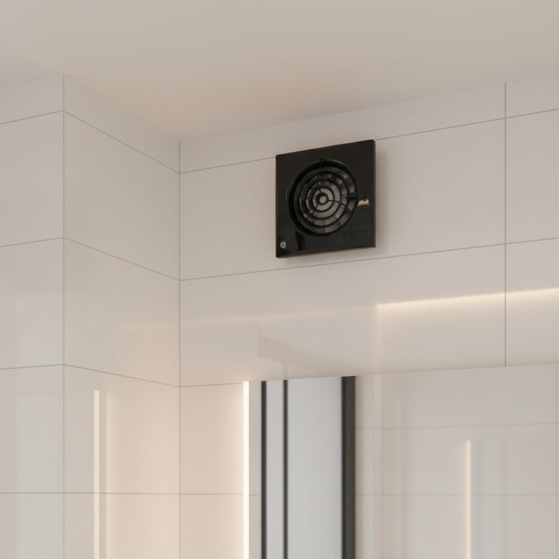 Blauberg 150mm (6") Calm Bathroom Extractor Fan with Timer - CALMBLACK150T, Image  of 3