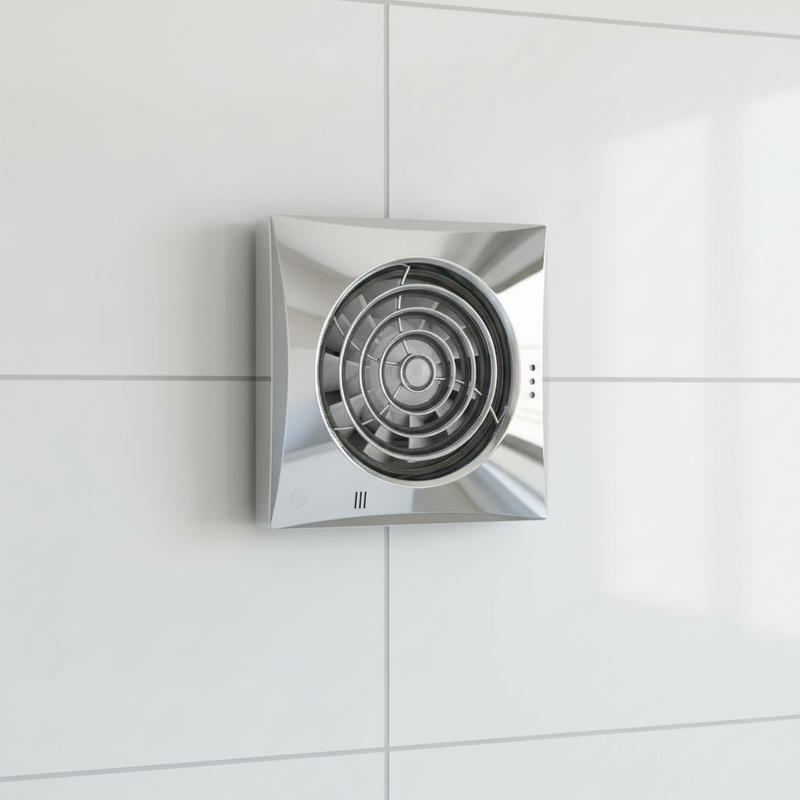 Blauberg 125mm (5") Calm Bathroom Extractor Fan with Humidity Sensor - CALMCHROME125H, Image  of 4