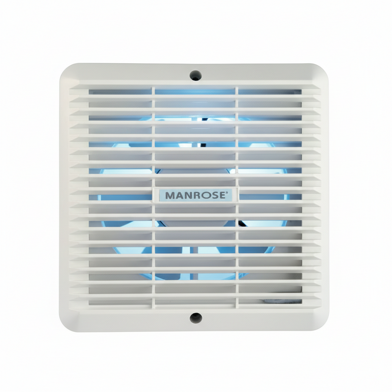 Manrose 150mm (6") Commercial Extractor Fan With Pullcord & Internal Shutters, Automatic - COMCW150MP, Image  of 3