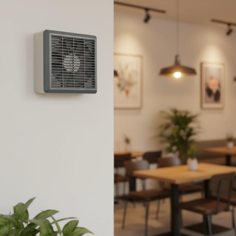 Manrose 150mm (6") Commercial Window Extractor Fan With Internal Shutters, Automatic - COMG150A, Image  of 4