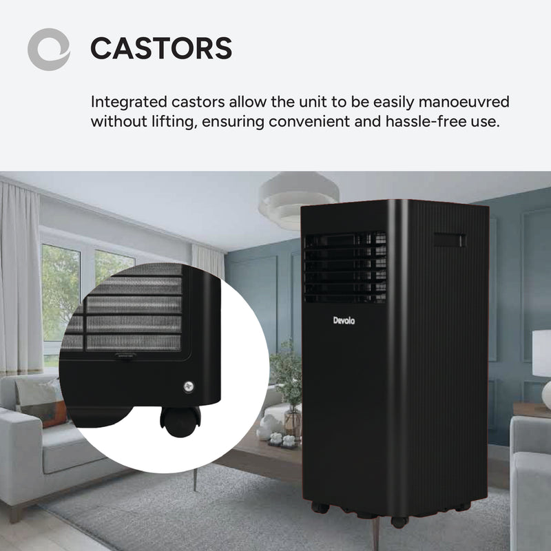 Devola Portable Air Conditioner with Wi-Fi and 2x Window kits - 9000 BTU - Cooling - Black - DVAC9KB, Image  of 10