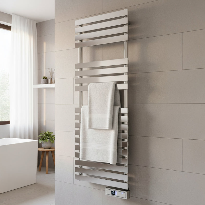 Rointe D Series 300W Electric Towel Rail 1168mm with WiFi - Chrome - DTI045SEC, Image  of 3
