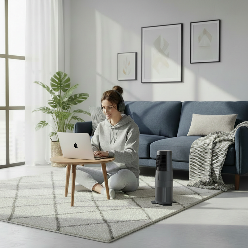 Symphony Duet i-S 2-in-1 Detachable Pedestal Evaporative Air Cooler & Fan - DUET-I-S, Image  of 10