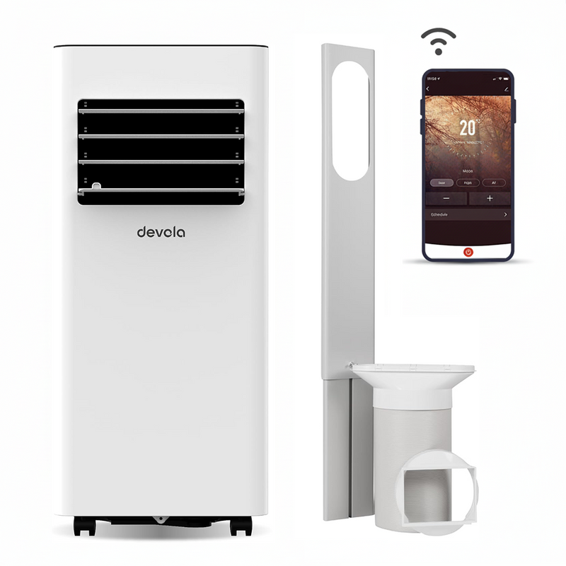 Devola Portable Air Conditioner with Wi-Fi and 2x Window kits - 9000 BTU - Cooling - White - DVAC9K, Image  of 11