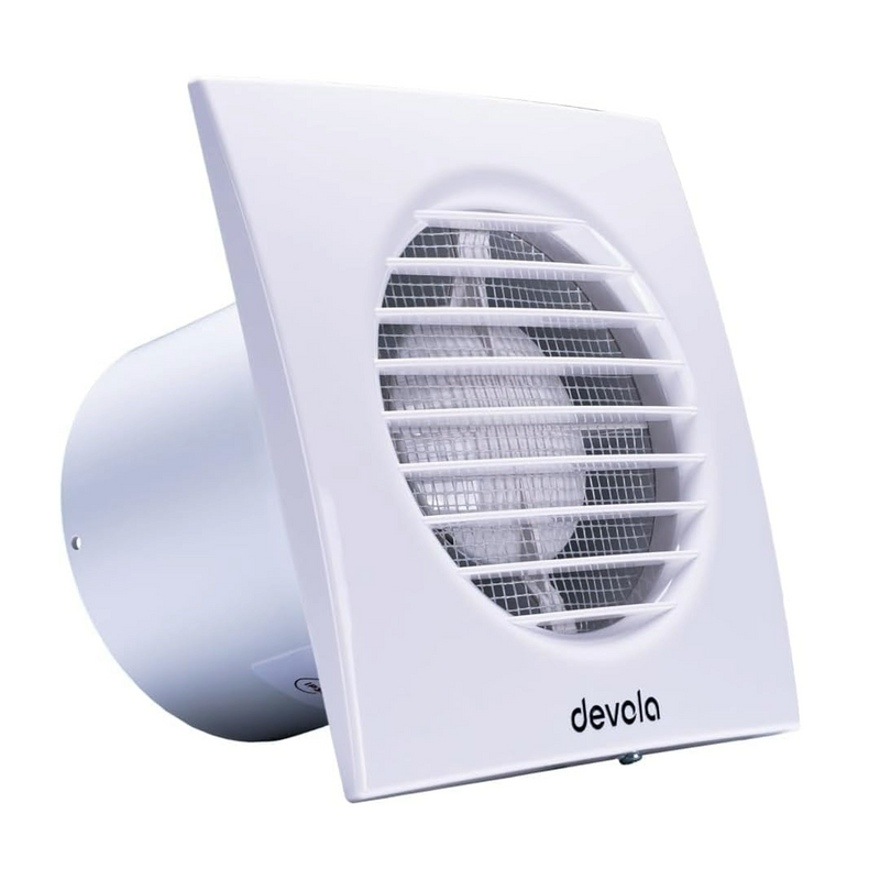 Devola 100mm Axial Bathroom Extractor Fan with Humidity Sensor - DVF100H, Image  of 8