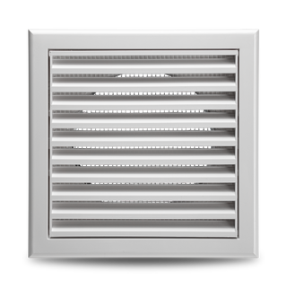 Devola 100mm Fixed Grill, White - DVFG100W