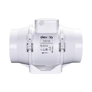 Devola 125mm In-Line Mixed Flow Extractor Fan - DVILF125