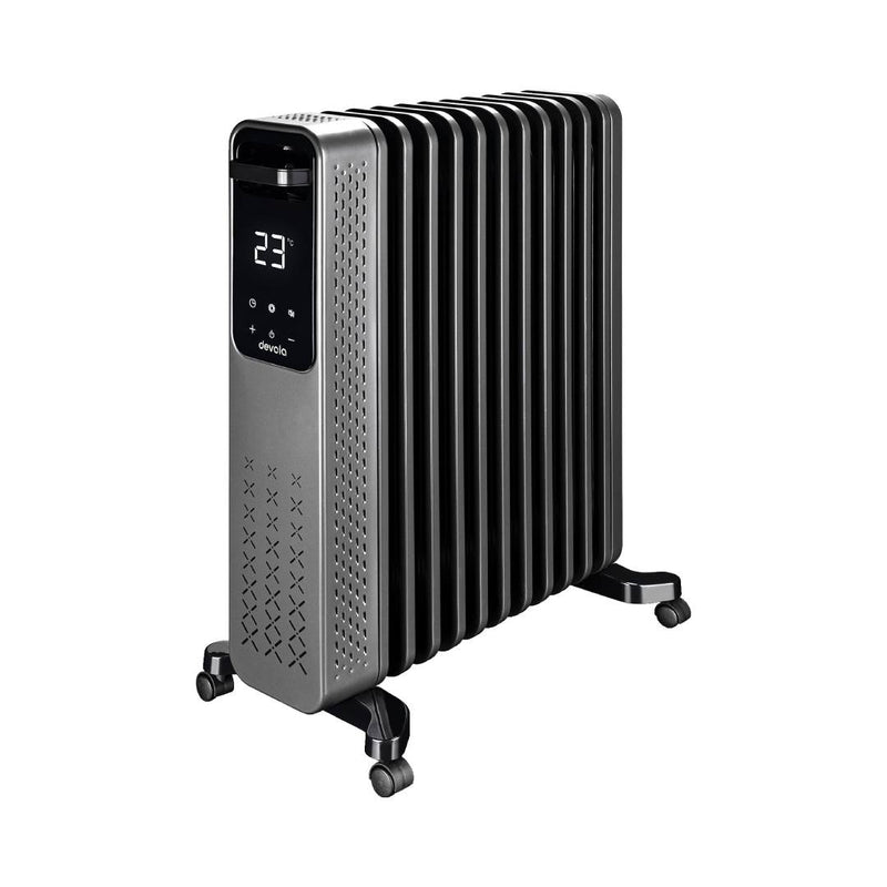 Devola 2500W Oil Filled Radiator 11 Fin, Anthracite - DVOFR2500B, Image  of 7