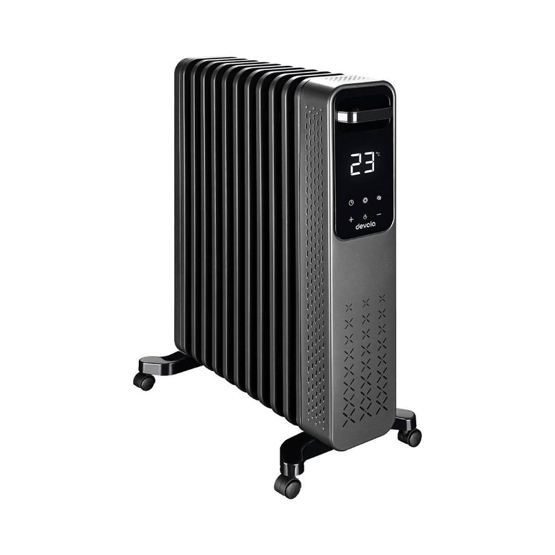 Devola 2500W Oil Filled Radiator 11 Fin, Anthracite - DVOFR2500B, Image  of 7