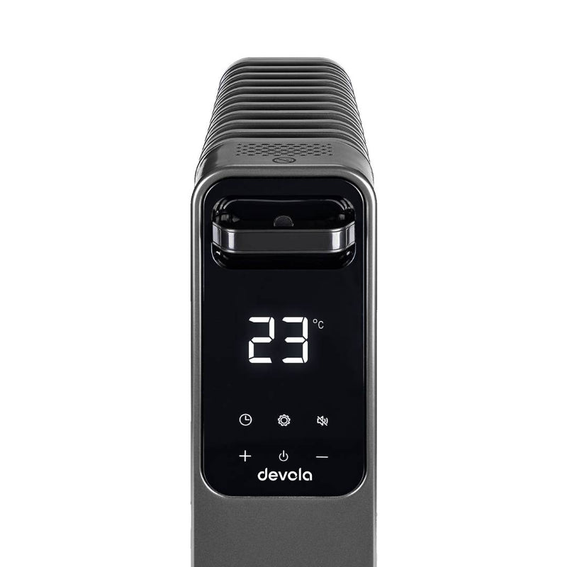 Devola 2500W Oil Filled Radiator 11 Fin, Anthracite - DVOFR2500B, Image  of 7